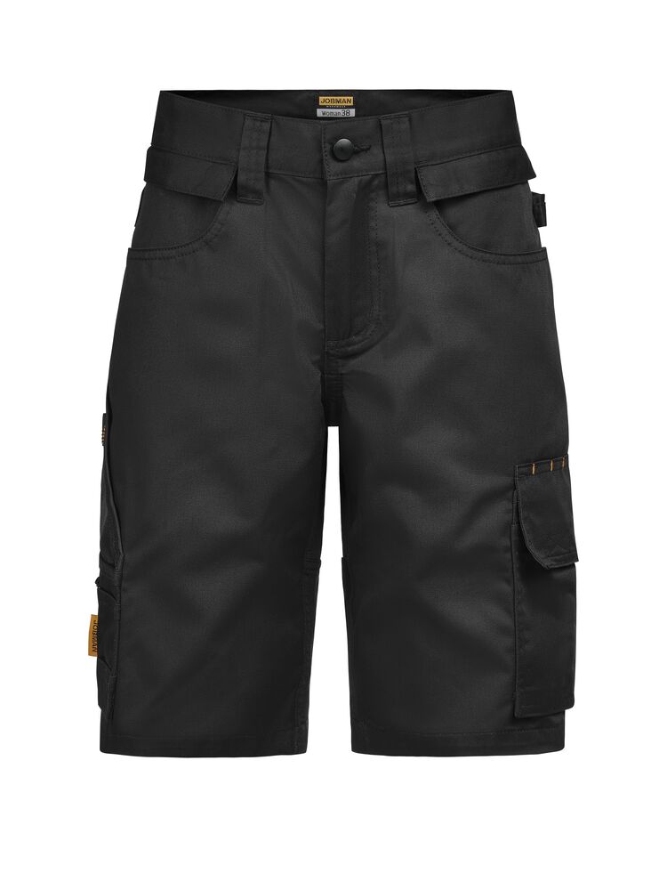 Jobman 2337 Craftsman Shorts Semistretch Woman korte broek zwart zwart