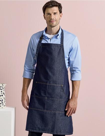 Premier Workwear Jeans Stitch Denim Bib Apron schort