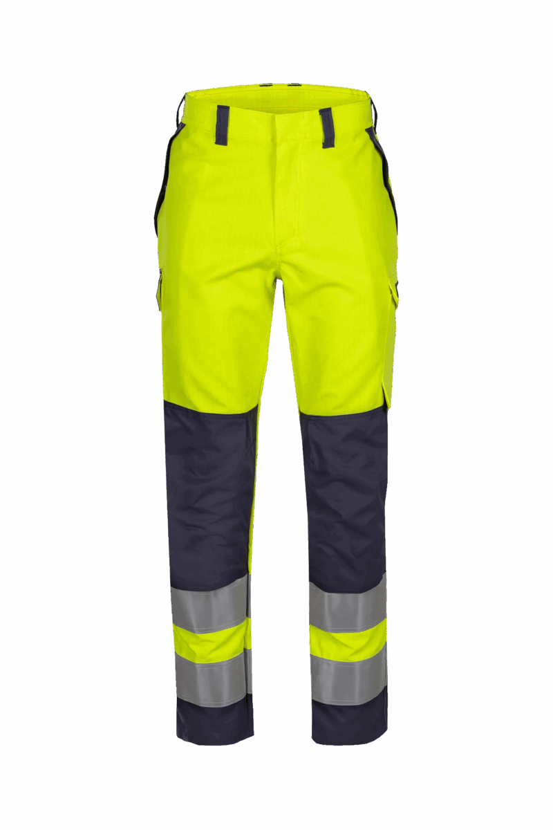Sioen 114U Werkbroek Mizar fluogeel/navy