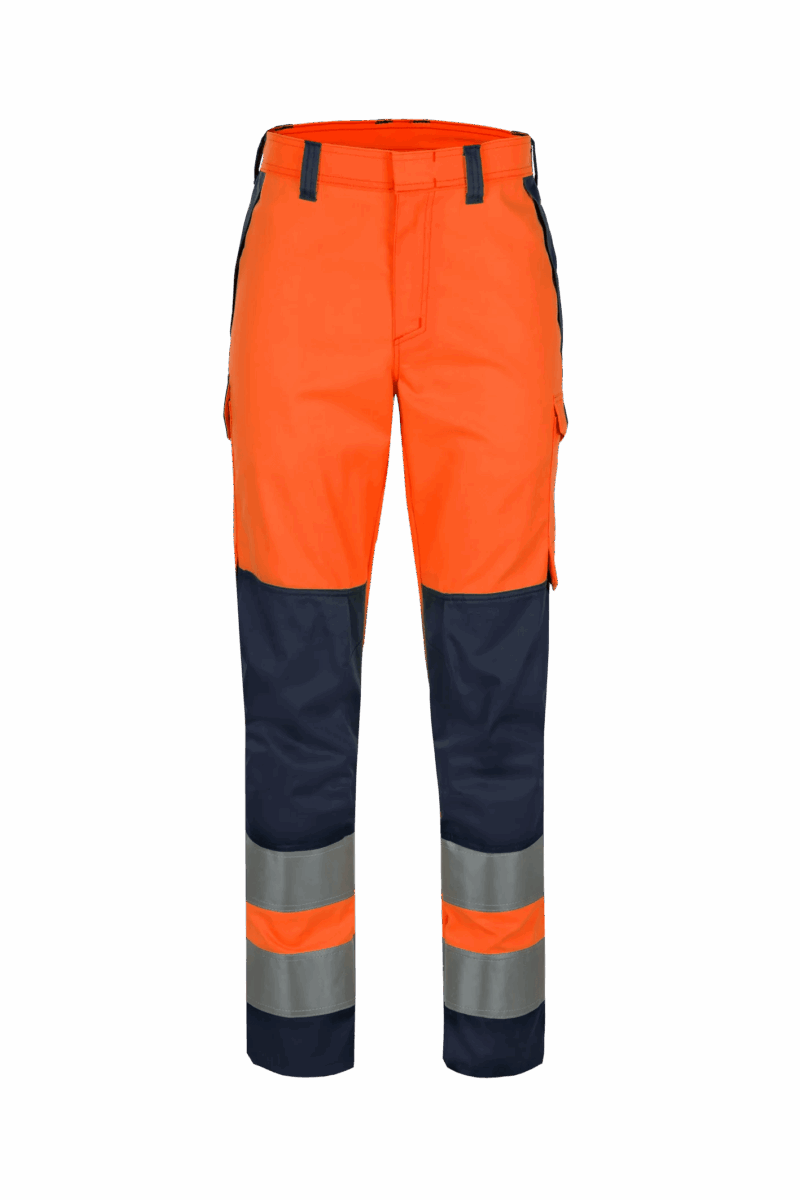 Sioen 116U Werkbroek Stribor Fluo oranje Navy