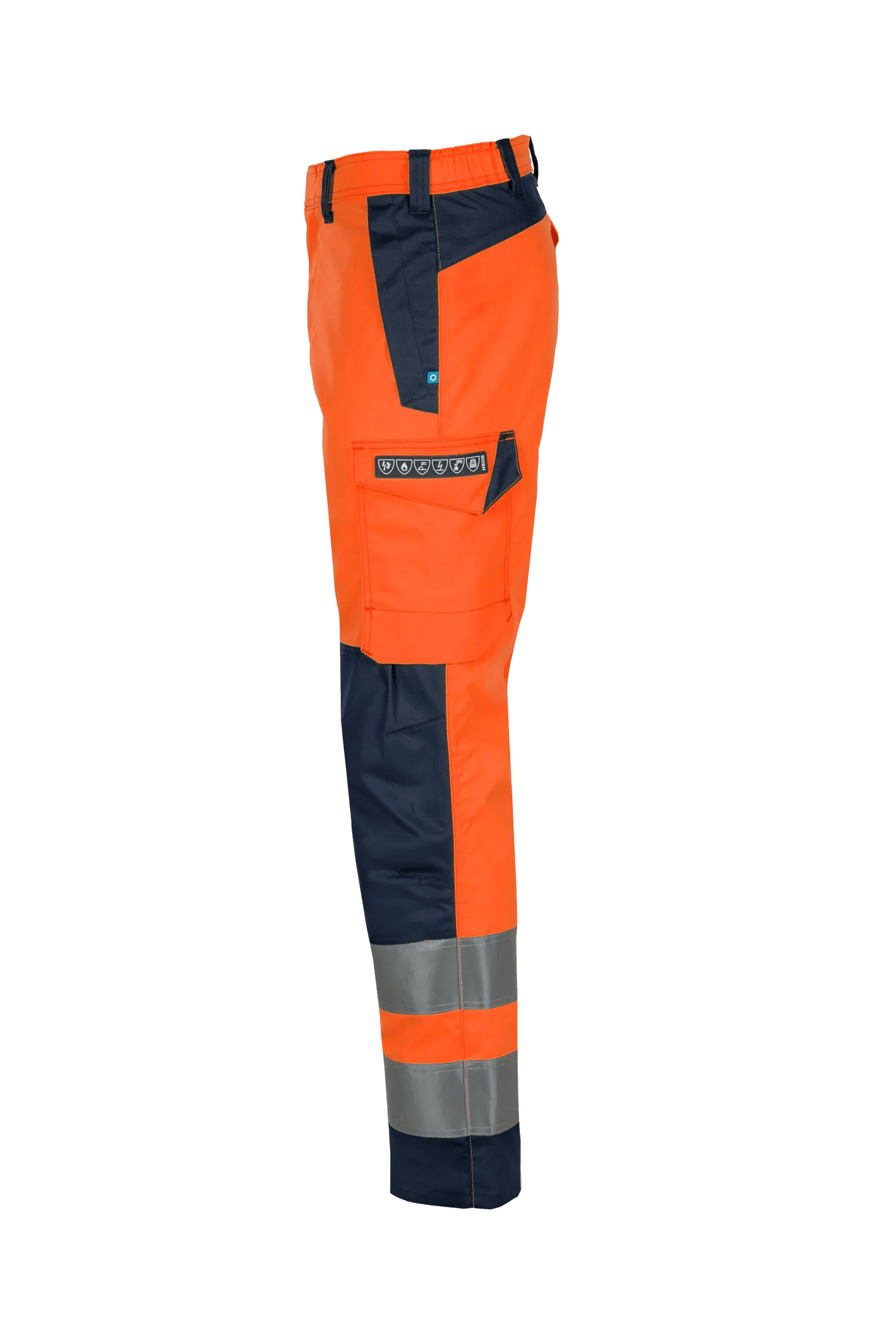 Sioen 116U Werkbroek Stribor Fluo oranje Navy - Afbeelding 2