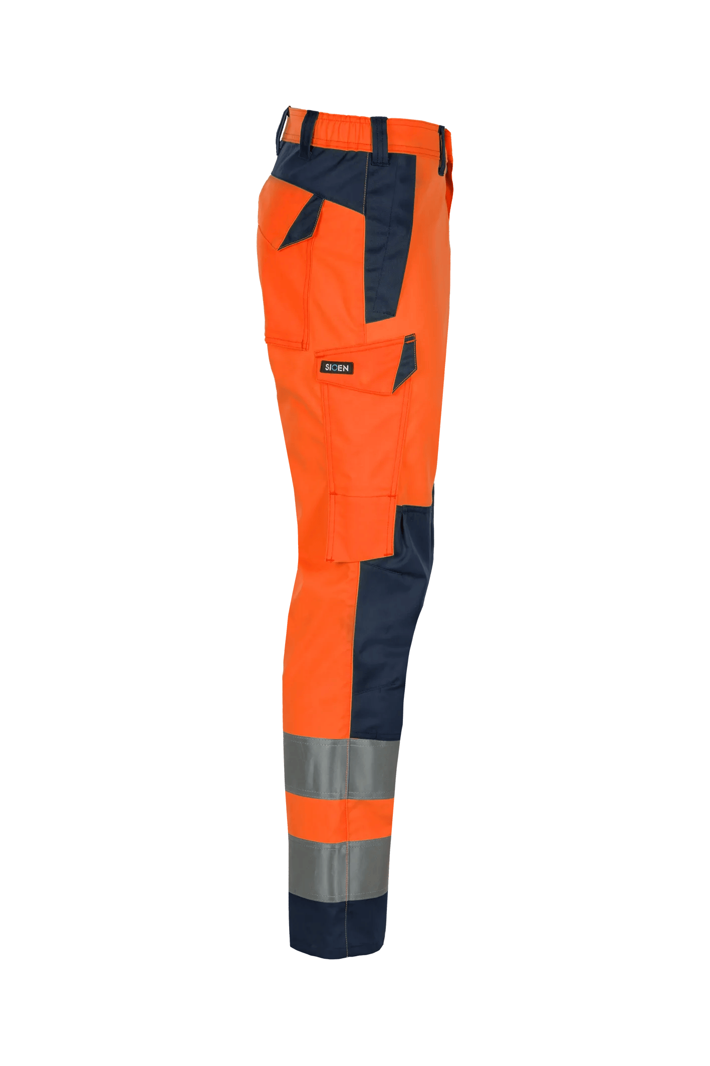 Sioen 116U Werkbroek Stribor Fluo oranje Navy - Afbeelding 4