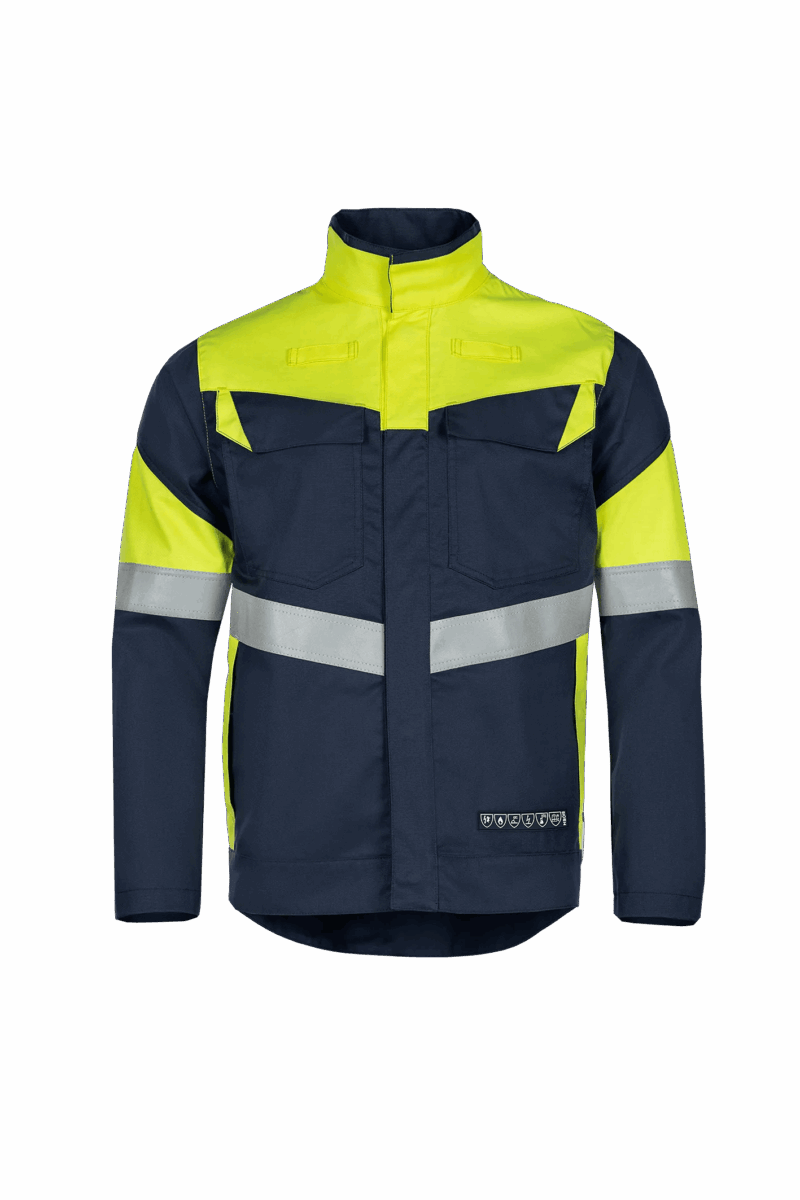 Sioen 603U Werkjas Norwan navy/fluogeel