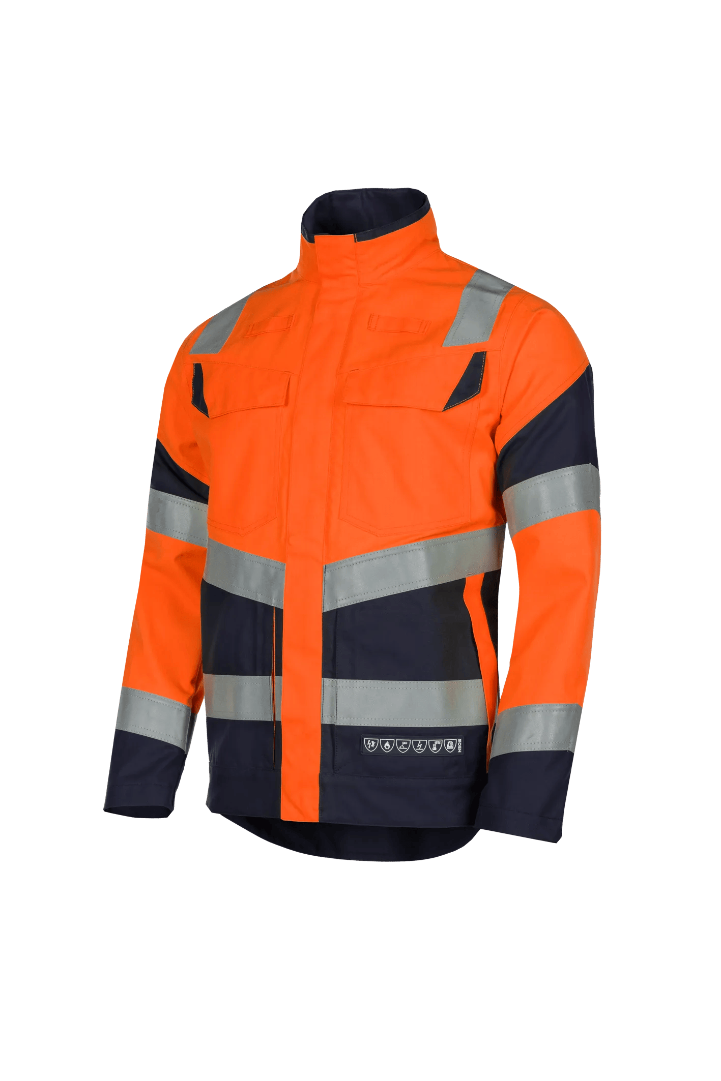 Sioen 616U Werkjas Pictor fluo-oranje/navy 2XL - Afbeelding 2