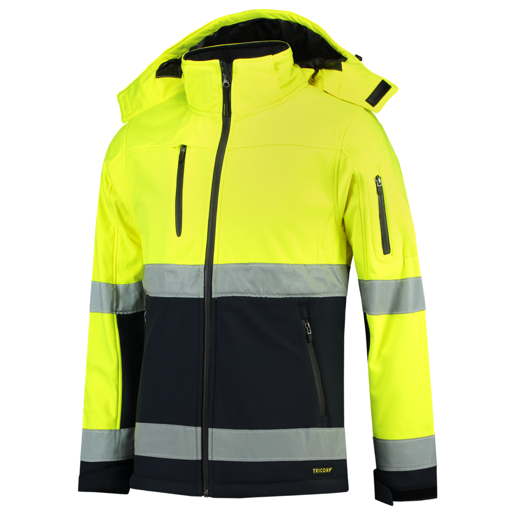Tricorp Softshell ISO20471 Bicolor Fluor Yellow-Navy