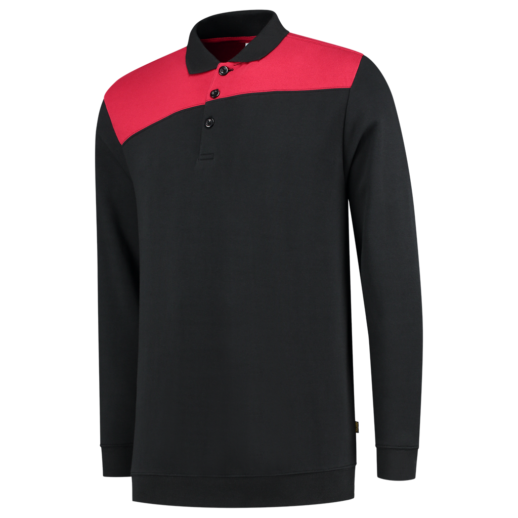 Tricorp Polosweater Bicolor Naden Black-Red