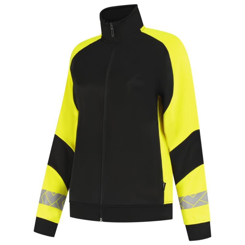 Tricorp Sweatvest Reflective Redefined Dames Black-Fluor Yellow