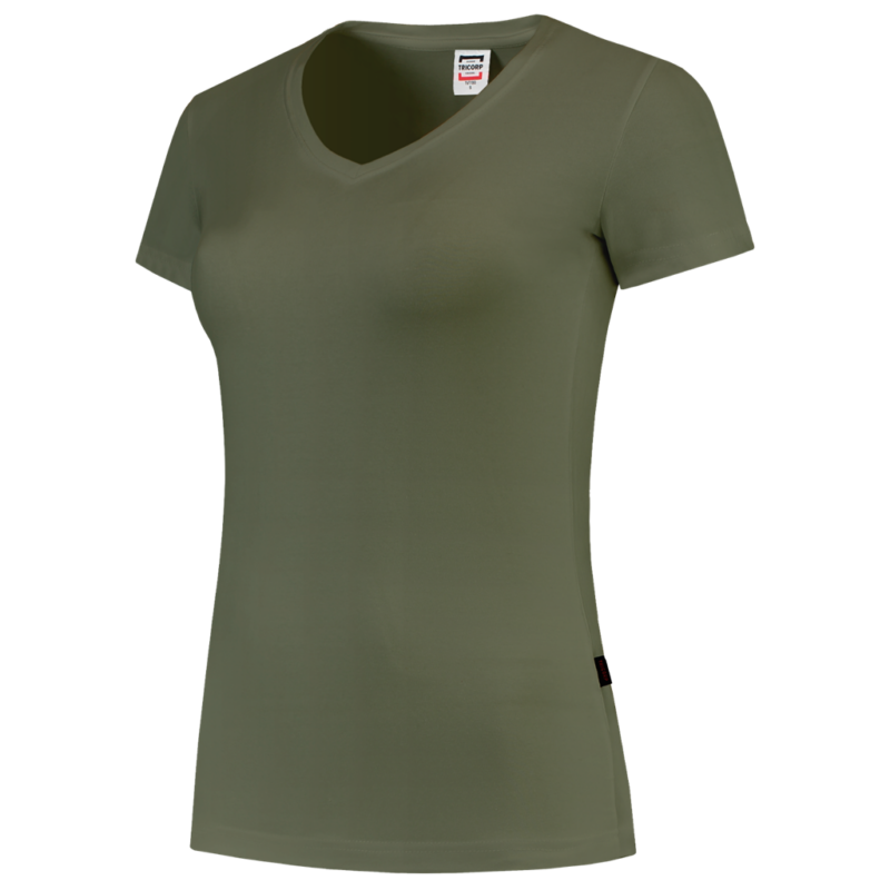 Tricorp T-shirt V Hals Fitted Dames Army