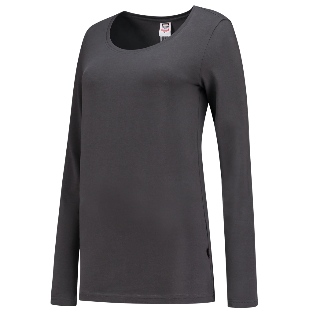 Tricorp T-shirt Lange Mouw Dames Dark Grey