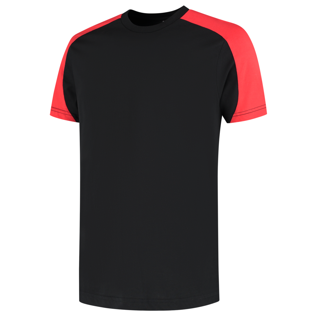 Tricorp T-shirt Bicolor Redefined Black-Brightred