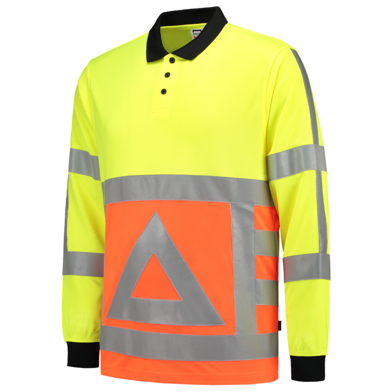 Tricorp Poloshirt Verkeersregelaar Lange Mouw Orange-Yellow