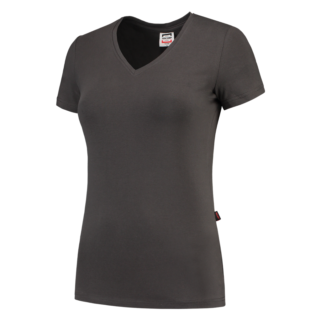 Tricorp T-shirt V Hals Fitted Dames Dark Grey