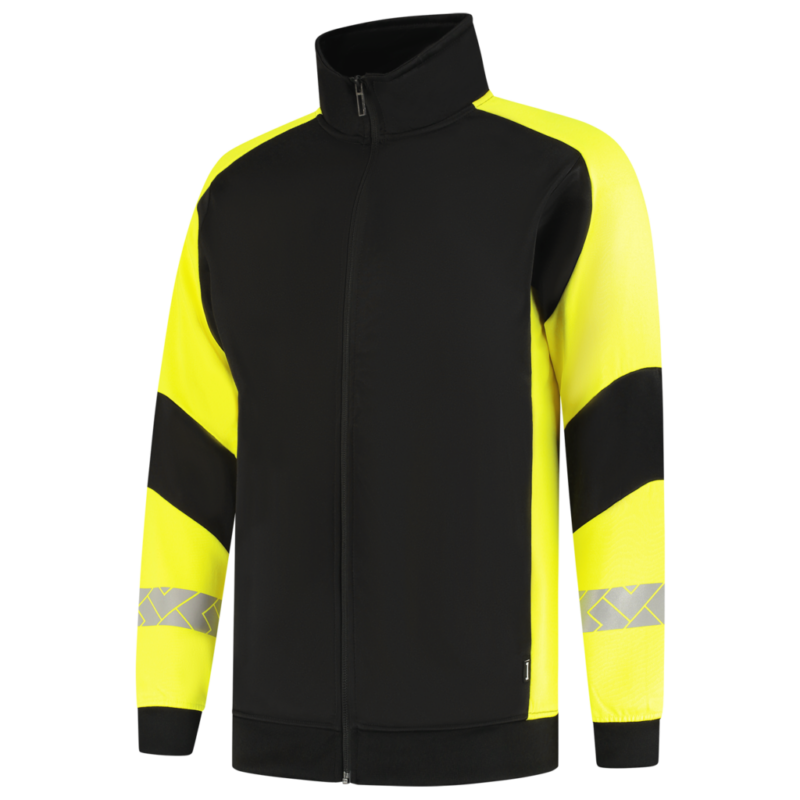 Tricorp Sweatvest Reflective Redefined Black-Fluor Yellow