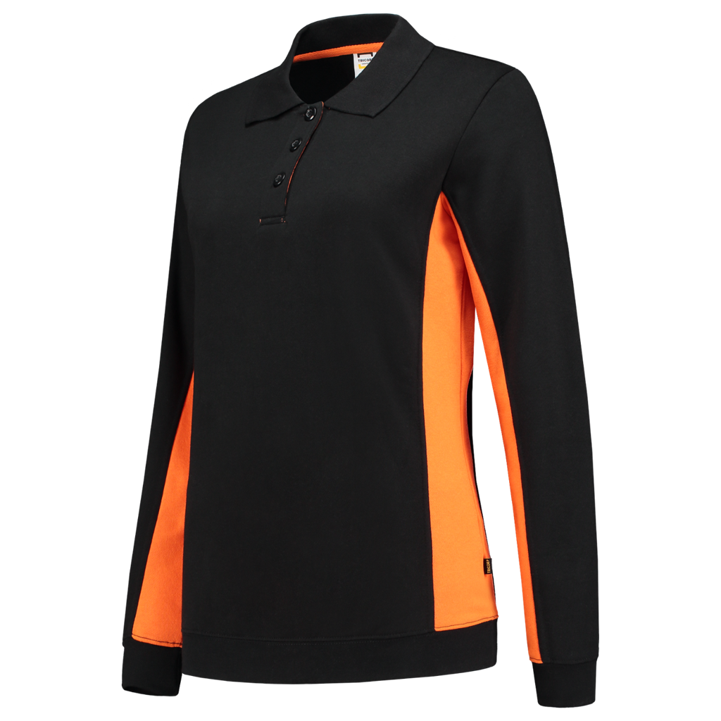 Tricorp Polosweater Bicolor Dames Black-Orange