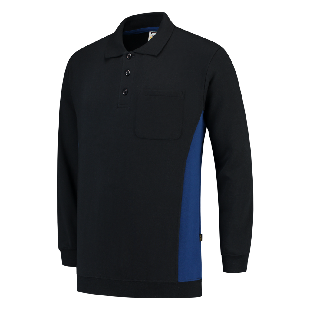 Tricorp Polosweater Bicolor Borstzak Navy-Royal Blue
