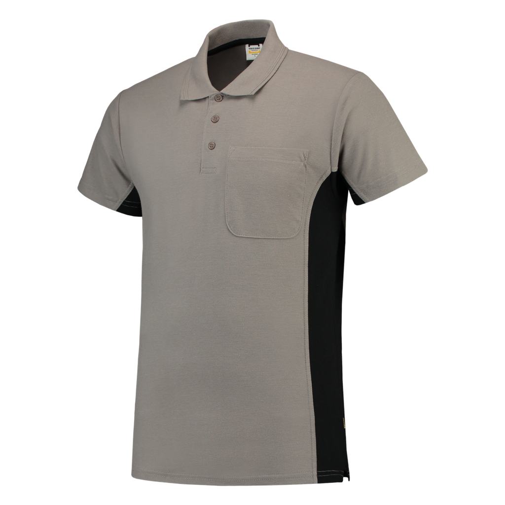 Tricorp Poloshirt Bicolor Borstzak Grey-Black