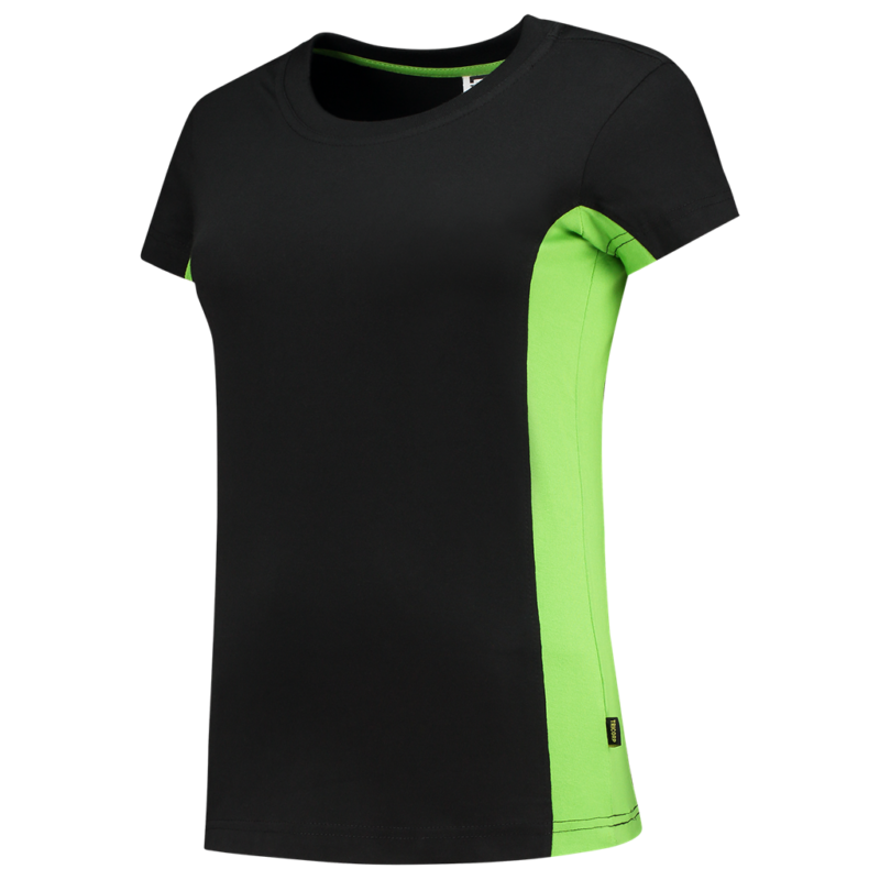 Tricorp T-shirt Bicolor Dames Black-Lime