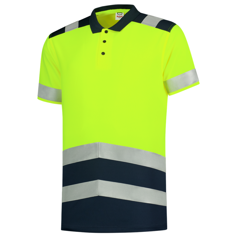 Tricorp Poloshirt High Vis Bicolor Fluor Yellow-Ink
