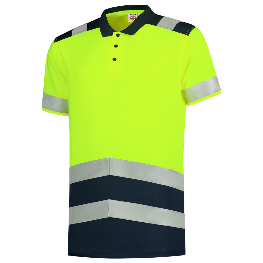 Tricorp Poloshirt High Vis Bicolor Fluor Yellow-Ink