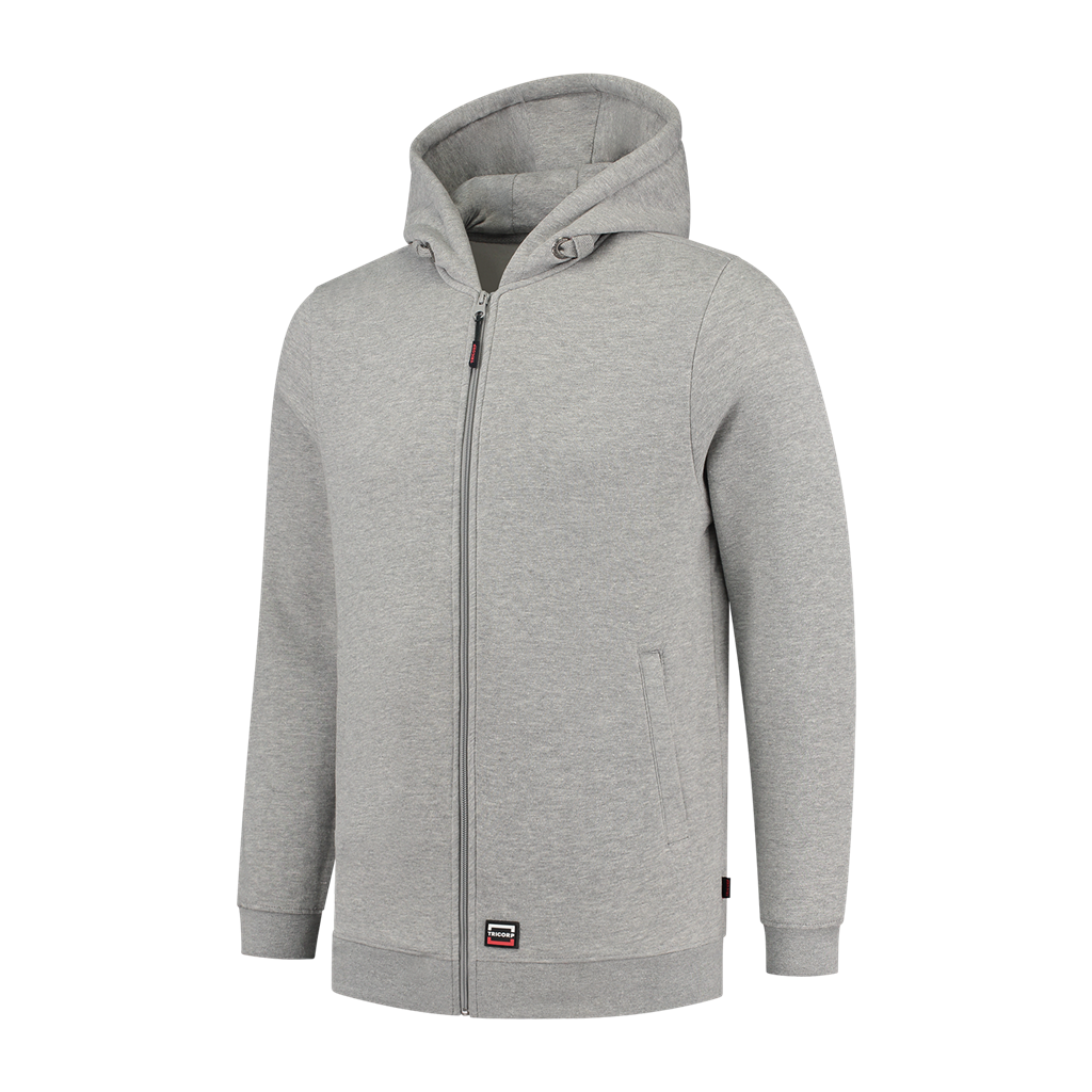 Tricorp Sweatvest Capuchon 60°C Wasbaar Grey Melange