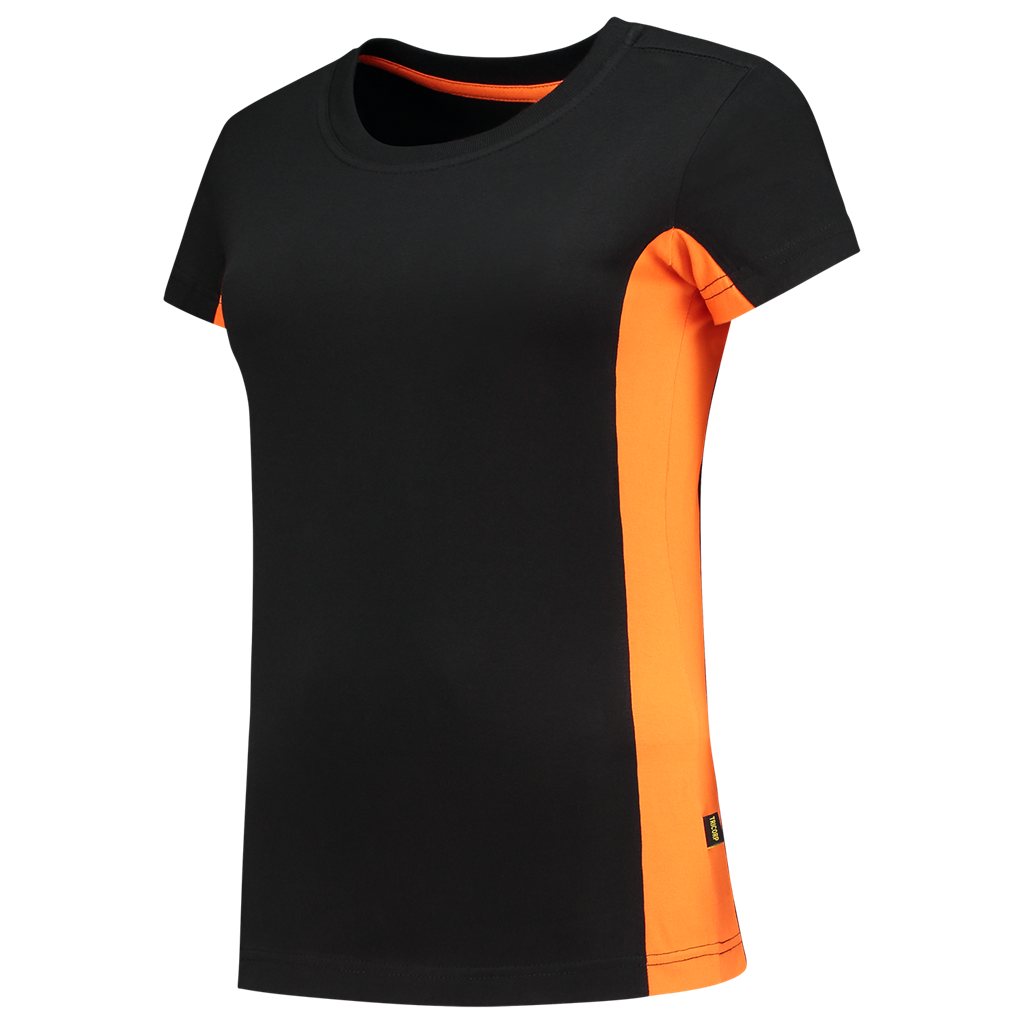 Tricorp T-shirt Bicolor Dames Black-Orange