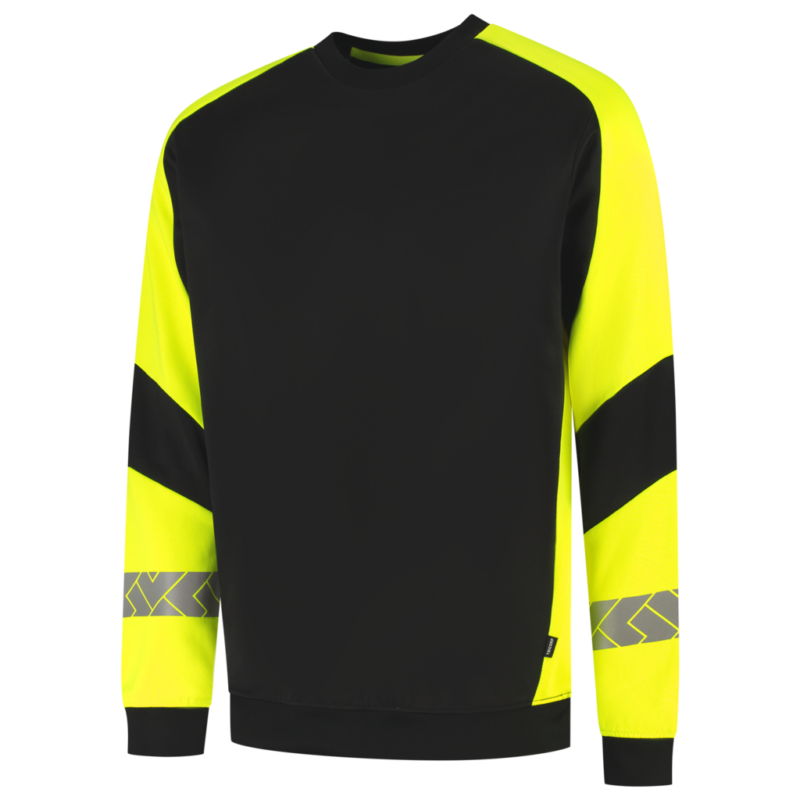 Tricorp Sweater Reflective Redefined Black-Fluor Yellow