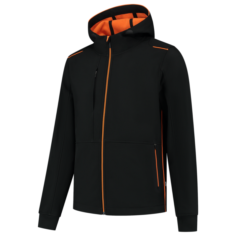 Tricorp Softshell Capuchon Accent Black-Orange