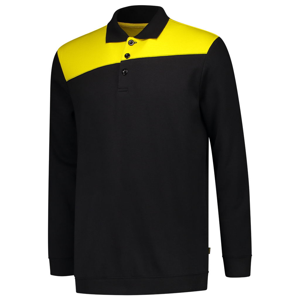 Tricorp Polosweater Bicolor Naden Black-Yellow