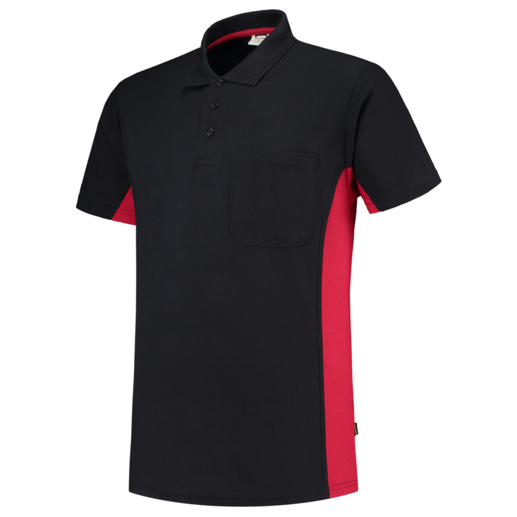 Tricorp Poloshirt Bicolor Borstzak Navy-Red