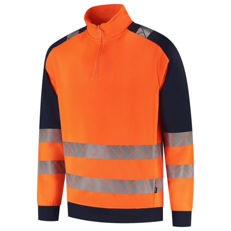 Tricorp Zip Sweater High Vis Redefined Industrieel Wasbaar Fluor Orange-Ink