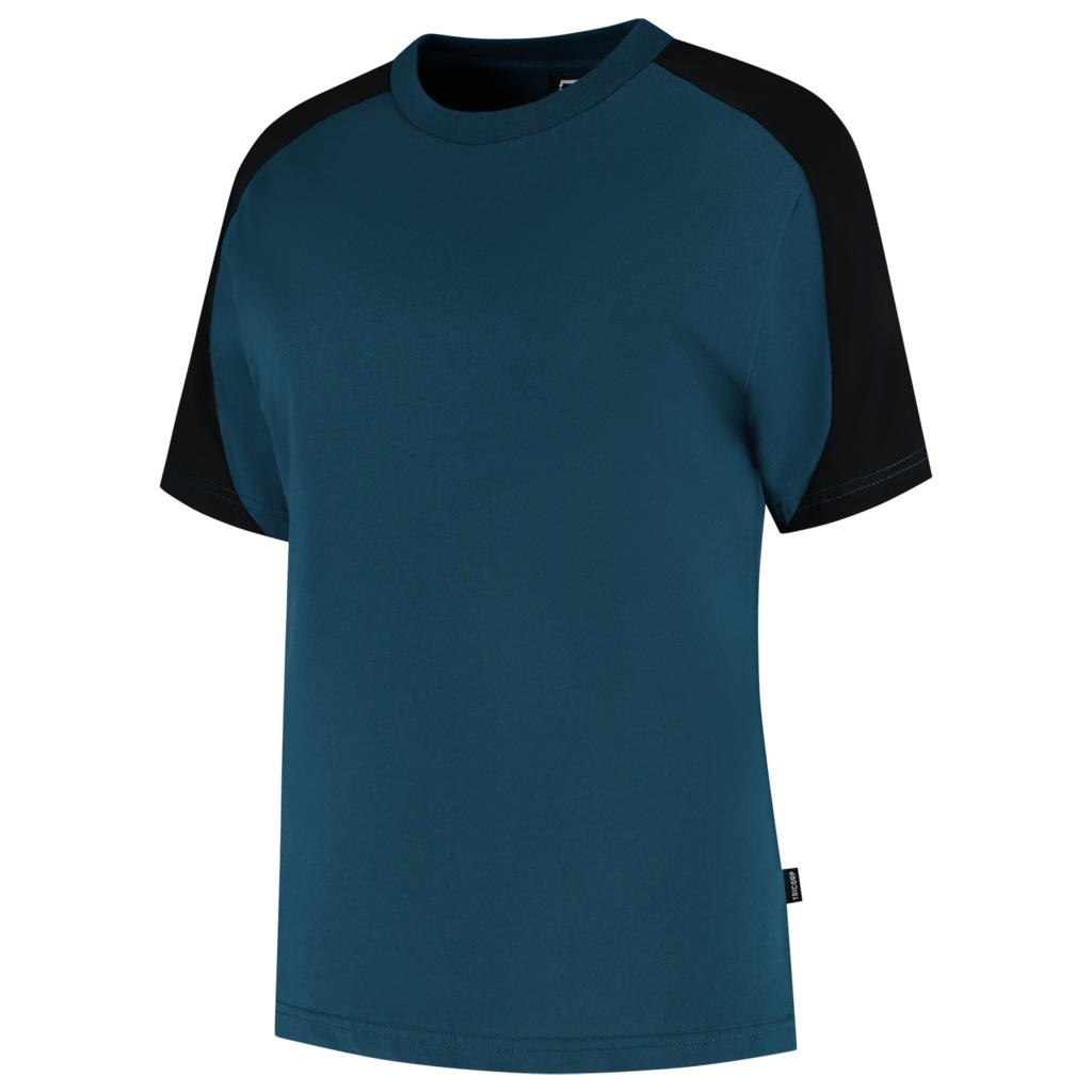 Tricorp T-shirt Bicolor Redefined Dames Teal-Black