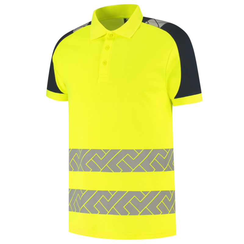 Tricorp Poloshirt Visibility Redefined Fluor Yellow-Ink