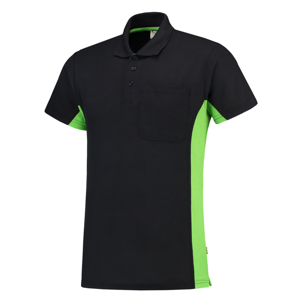 Tricorp Poloshirt Bicolor Borstzak Navy-Lime