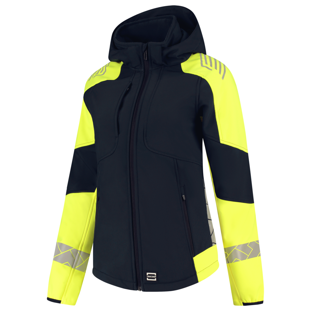 Tricorp Softshell Capuchon Reflective Redefined Dames Ink-Fluor Yellow