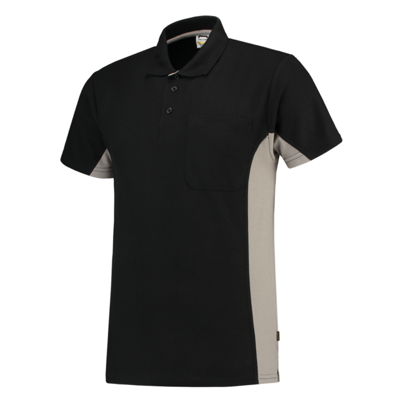 Tricorp Poloshirt Bicolor Borstzak Black-Grey