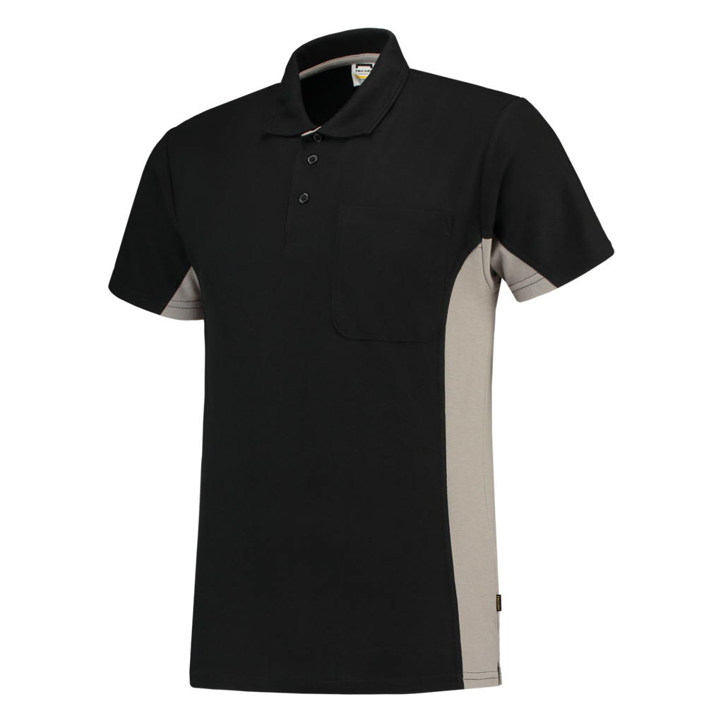 Tricorp Poloshirt Bicolor Borstzak Black-Grey