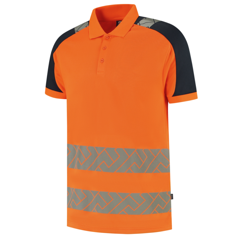 Tricorp Poloshirt Visibility Redefined Fluor Orange-Ink