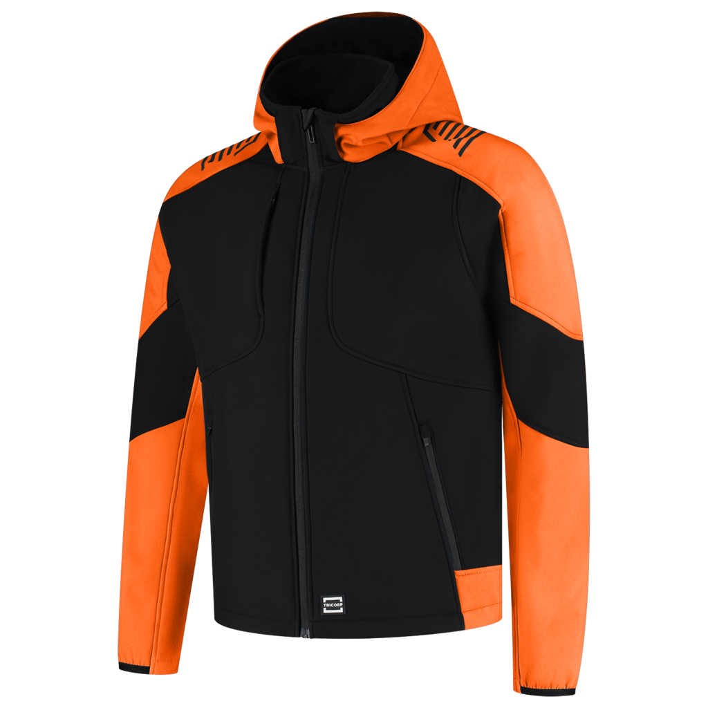 Tricorp Softshell Capuchon Bicolor Redefined Black-Orange