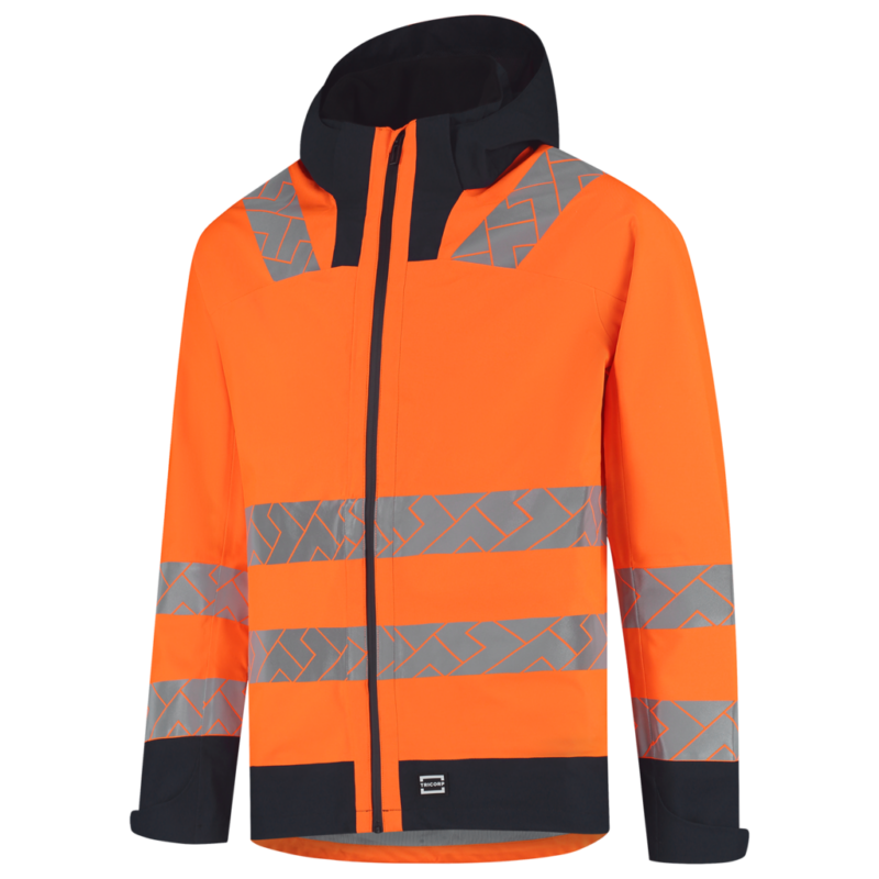 Tricorp Regenjas Techshell High Vis Redefined Fluor Orange-Ink