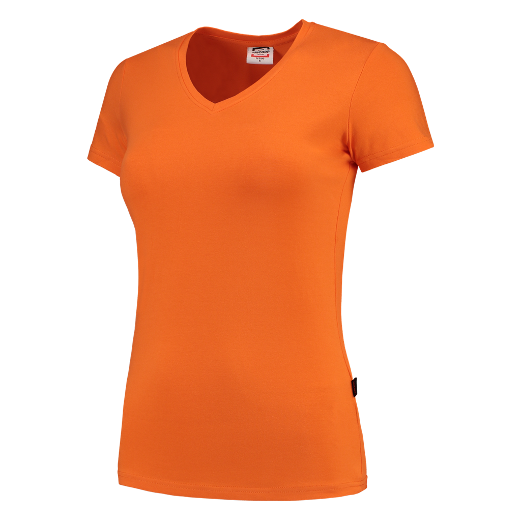 Tricorp T-shirt V Hals Fitted Dames Orange
