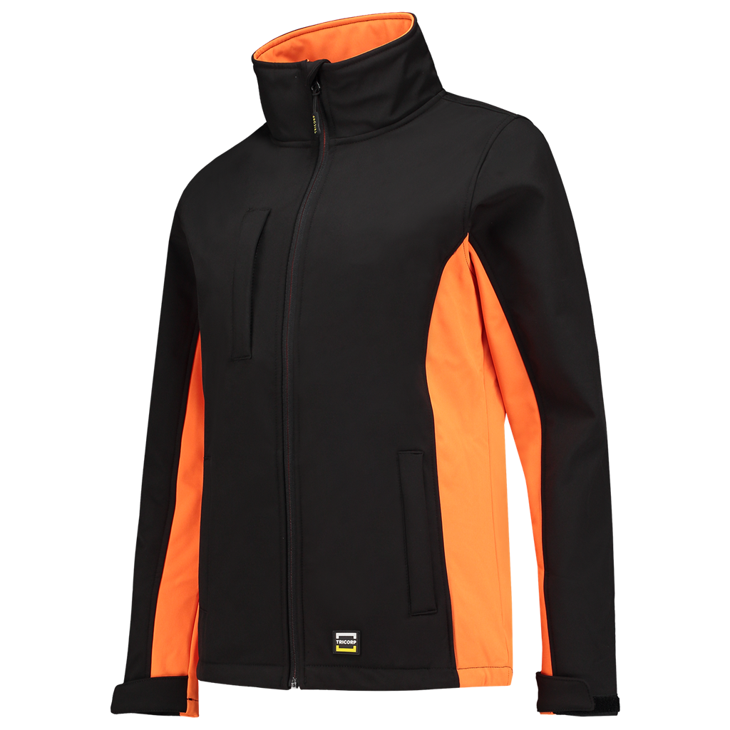 Tricorp Softshell Bicolor Dames Black-Orange