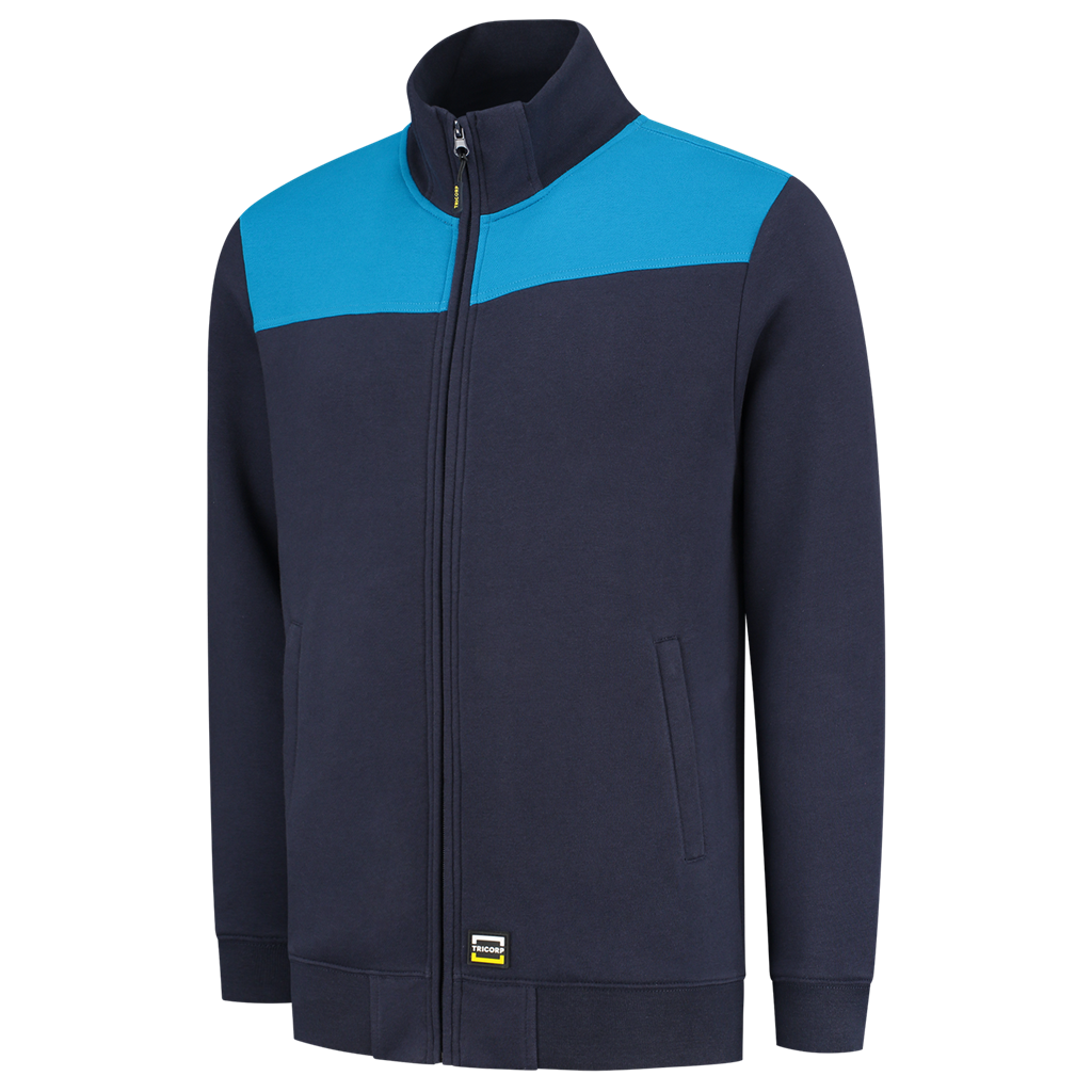 Tricorp Sweatvest Bicolor Naden Ink-Turquoise