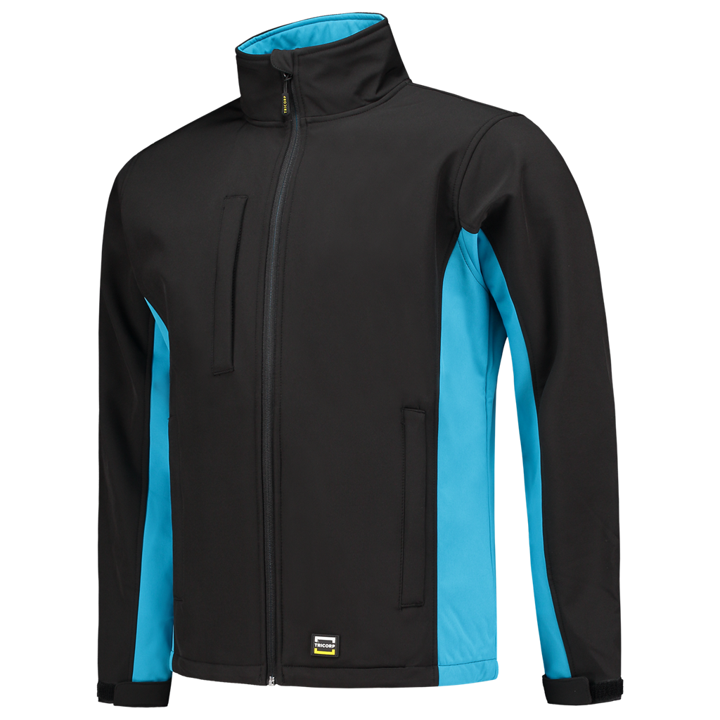 Tricorp Softshell Bicolor Black-Turquoise