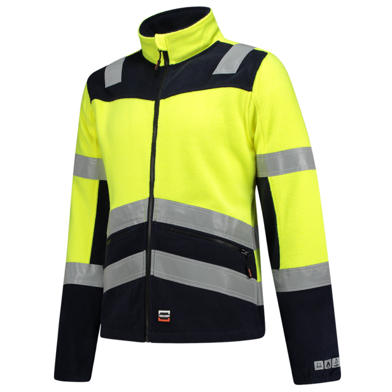 Tricorp Fleecejack Multinorm Bicolor Fluor Yellow-Ink