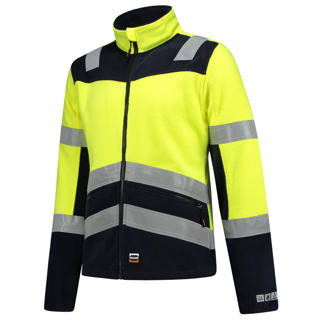 Tricorp Fleecejack Multinorm Bicolor Fluor Yellow-Ink