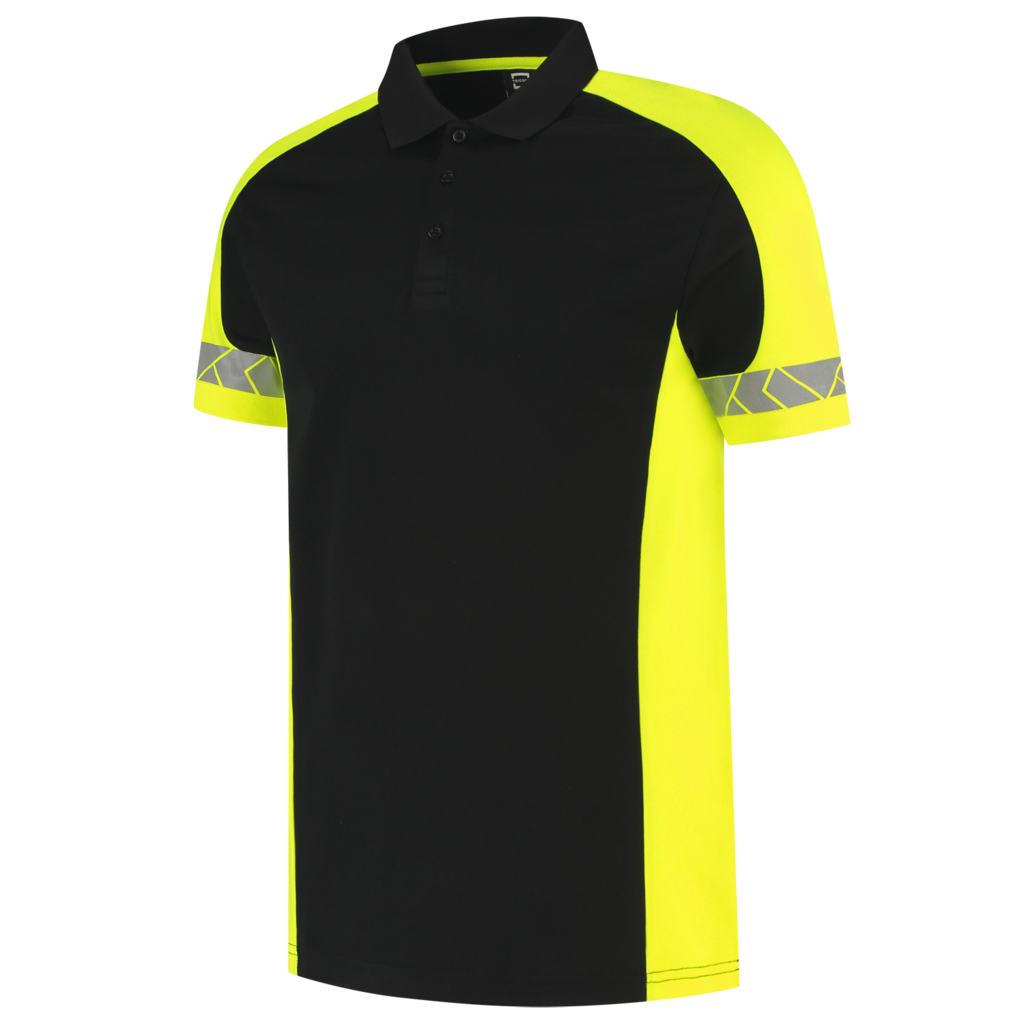 Tricorp Poloshirt Reflective Redefined Black-Fluor Yellow