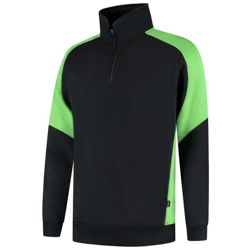 Tricorp Zip Sweater Bicolor Redefined Black-Lime