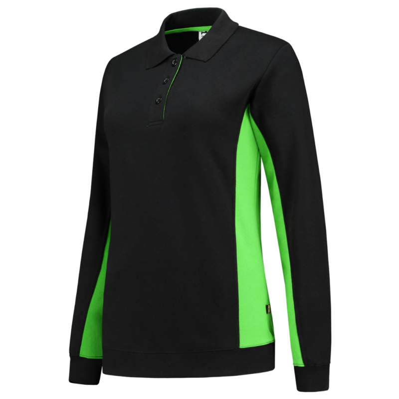 Tricorp Polosweater Bicolor Dames Black-Lime
