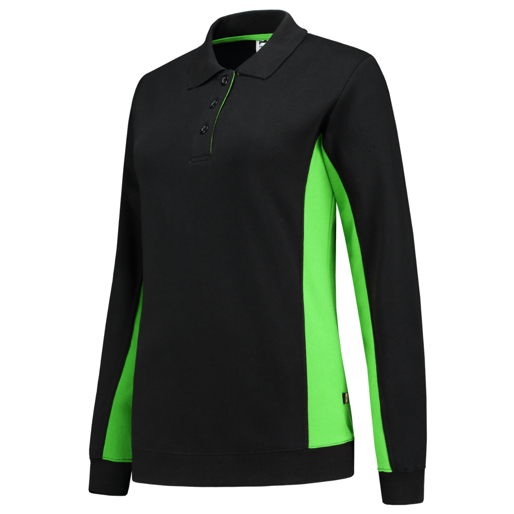 Tricorp Polosweater Bicolor Dames Black-Lime