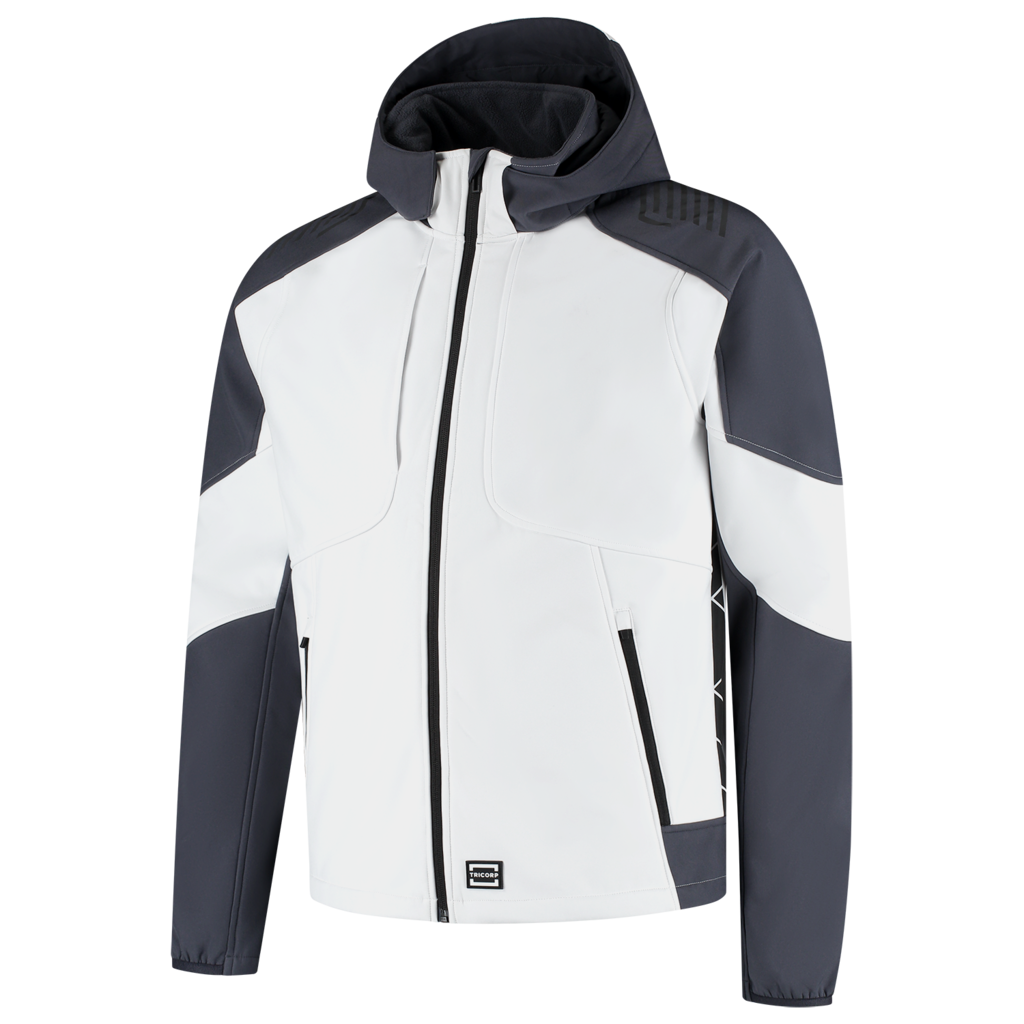 Tricorp Softshell Capuchon Bicolor Redefined White-Anthracite